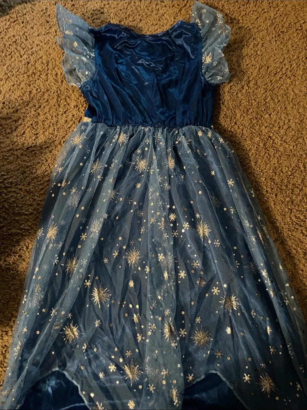 Disney Frozen II Elsa Shimmering Navy Blue Costume Top